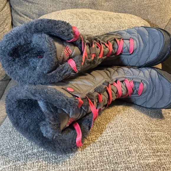 Columbia Youth Minx Mid III Waterproof Omni-Heat Snow Boots Size 1 - Picture 6 of 8